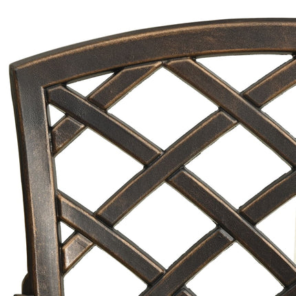 bistrosæt 5 dele støbt aluminium bronzefarvet