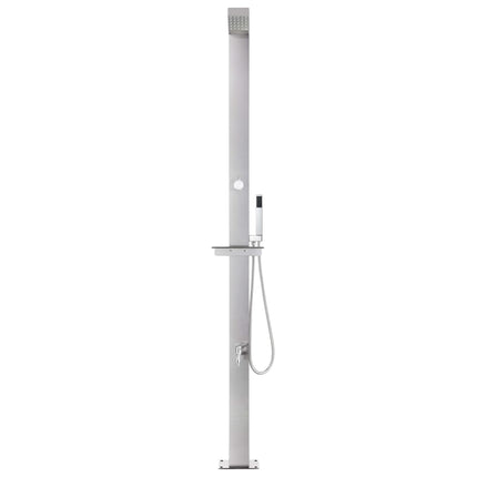 havebruser med brun bund 225 cm rustfrit stål