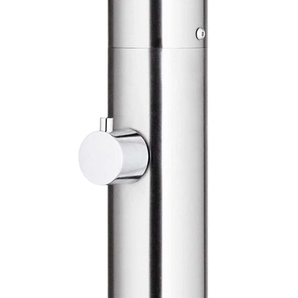 havebruser med brun bund 220 cm rustfrit stål