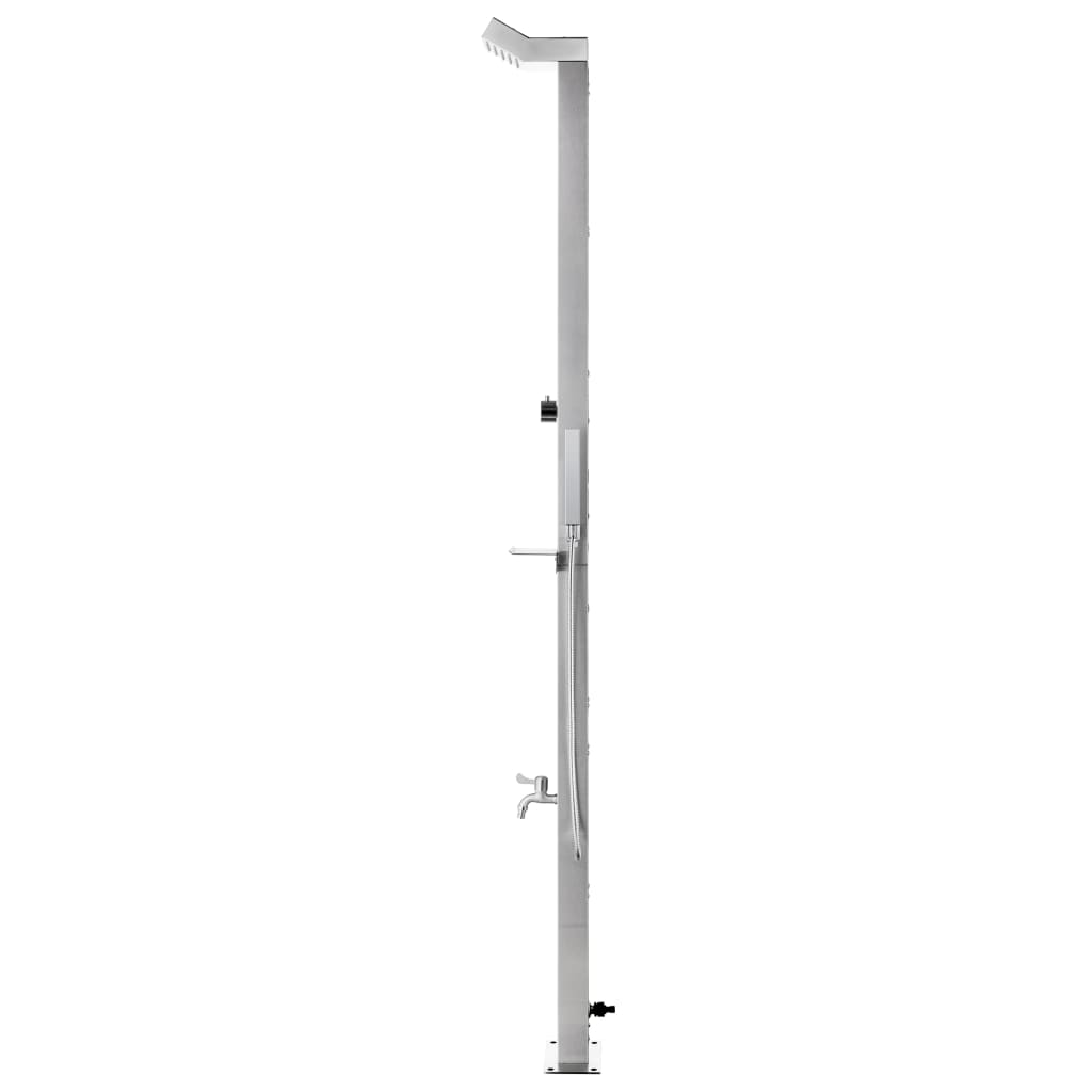 havebruser med grå bund 225 cm rustfrit stål