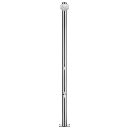 havebruser med grå bund 220 cm rustfrit stål