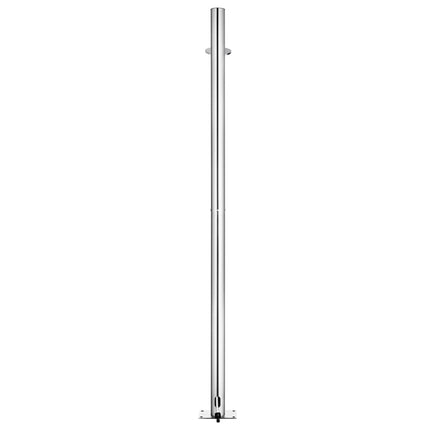 havebruser med grå bund 220 cm rustfrit stål
