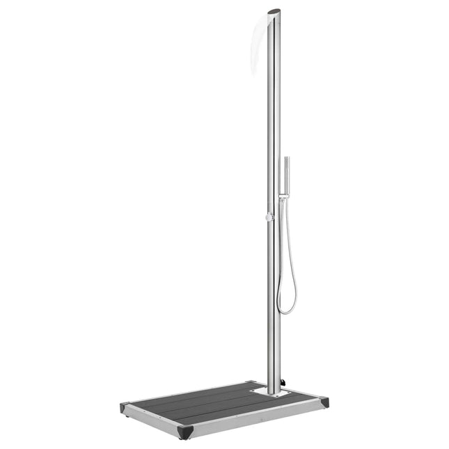 havebruser med grå bund 225 cm rustfrit stål