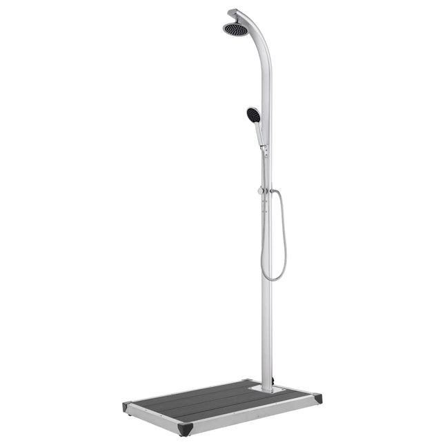 havebruser med grå bund 220 cm aluminium