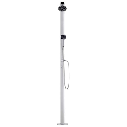 havebruser med grå bund 220 cm aluminium