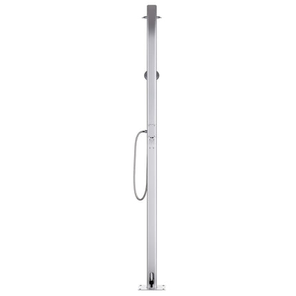 havebruser med grå bund 220 cm aluminium