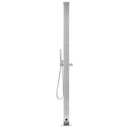 havebruser med grå bund 225 cm rustfrit stål