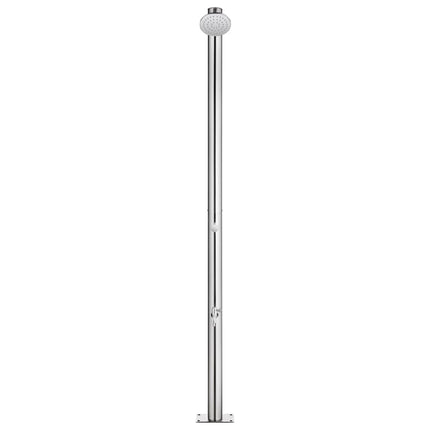 havebruser med grå bund 220 cm rustfrit stål