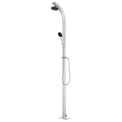 havebruser med grå bund 220 cm aluminium
