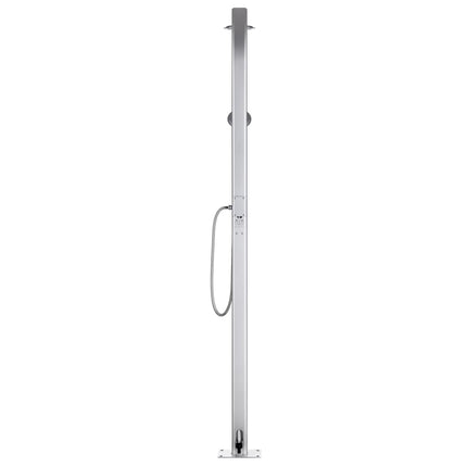 havebruser med grå bund 220 cm aluminium