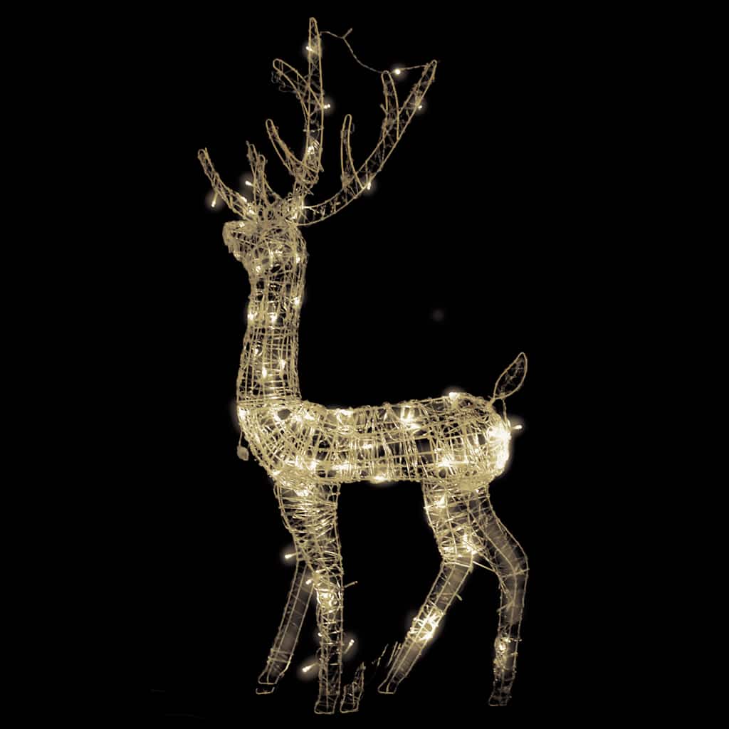 juledekoration rensdyr 140 LED'er 120 cm akryl varm hvid