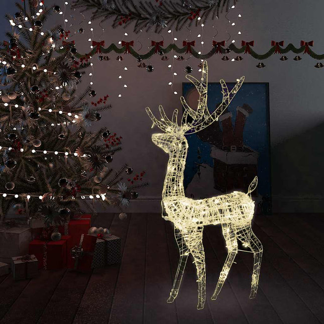 juledekoration rensdyr 140 LED'er 128 cm akryl varm hvid