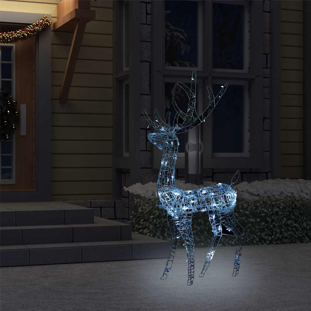 juledekoration rensdyr 140 LED'er 120 cm akryl kold hvid