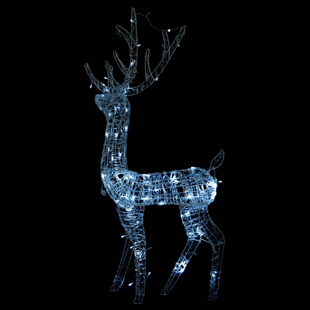juledekoration rensdyr 140 LED'er 120 cm akryl kold hvid
