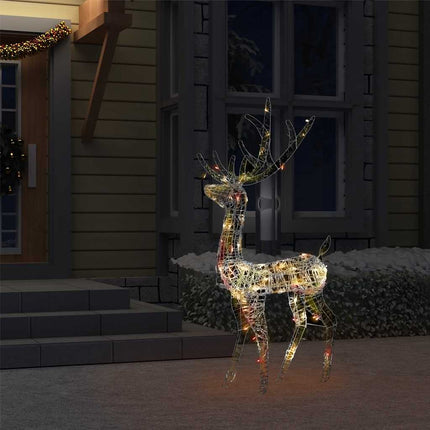 juledekoration rensdyr 140 LED'er 120 cm akryl flerfarvet
