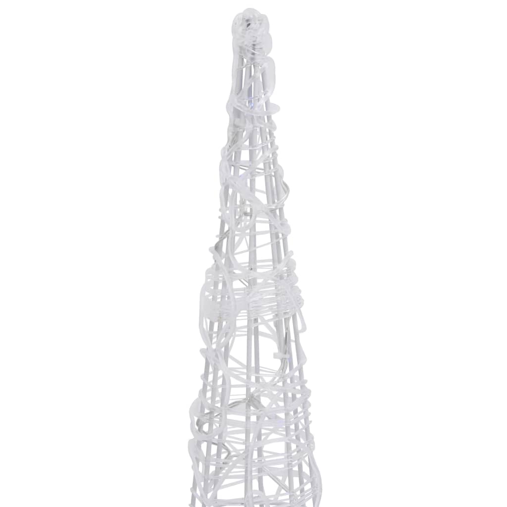 dekorativ lyspyramide LED 90 cm akryl kold hvid