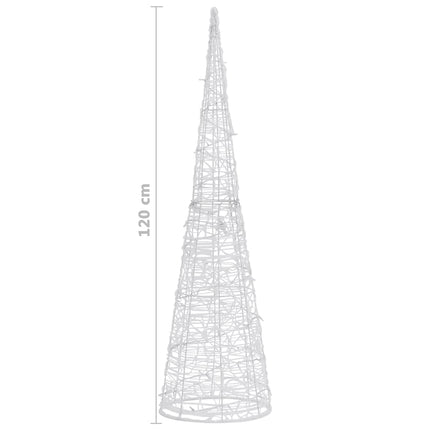 dekorativ lyspyramide LED 120 cm akryl blå
