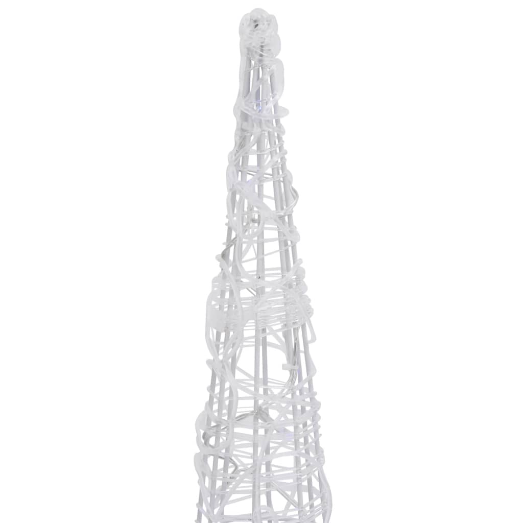 dekorativ lyspyramide LED 120 cm akryl flerfarvet