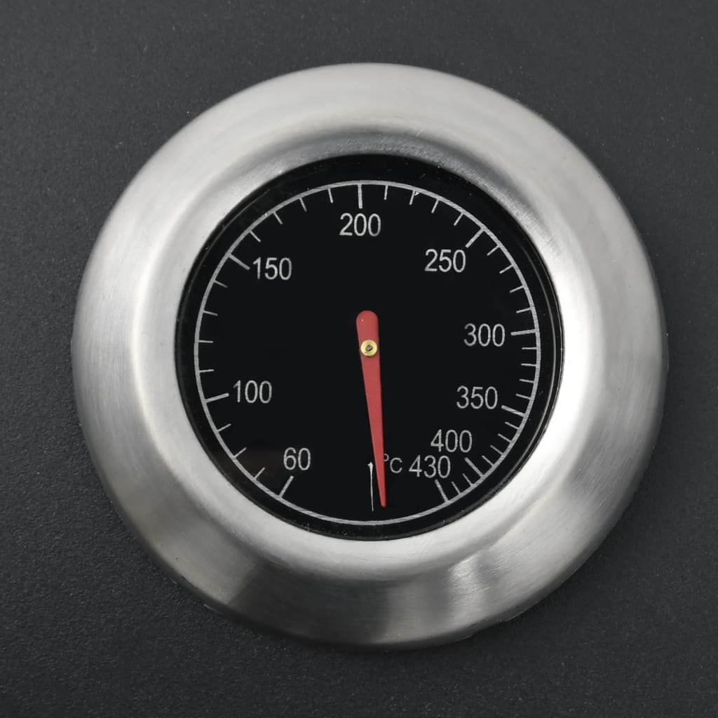 gasgrill 4+1 grillzoner stål sort