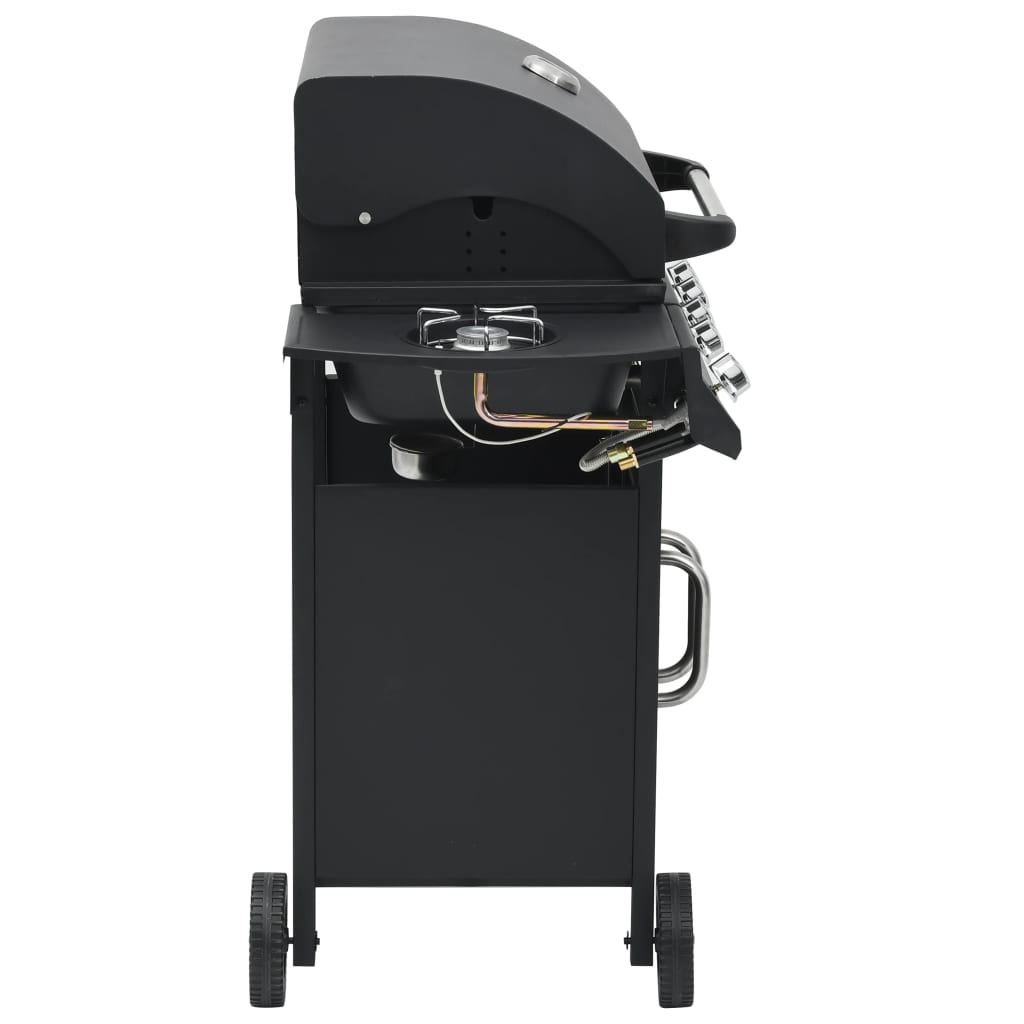gasgrill 4+1 grillzoner stål sort