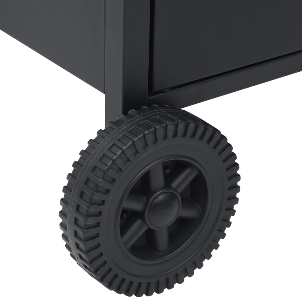 gasgrill 4+1 grillzoner stål sort