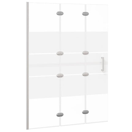 foldbar bruseafskærmning 100x140 cm sikkerhedsglas hvid