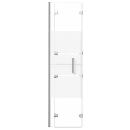 foldbar bruseafskærmning 100x140 cm sikkerhedsglas hvid