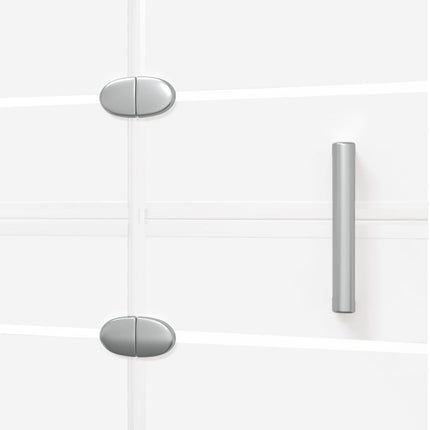 foldbar bruseafskærmning 120x140 cm sikkerhedsglas hvid