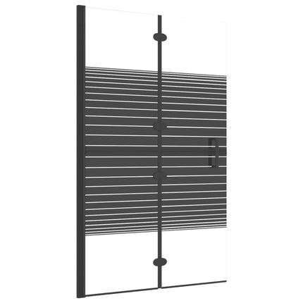 foldbar bruseafskærmning 80x140 cm sikkerhedsglas sort