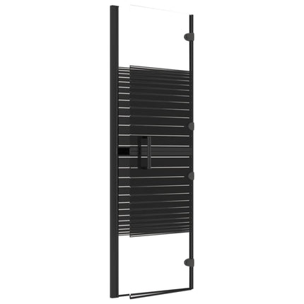 foldbar bruseafskærmning 100x140 cm sikkerhedsglas sort