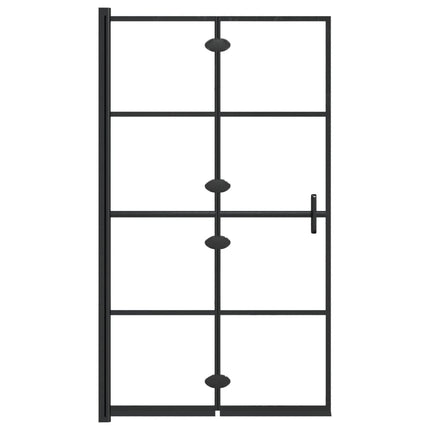 foldbar bruseafskærmning 80x140 cm sikkerhedsglas sort