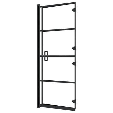 foldbar bruseafskærmning 120x140 cm sikkerhedsglas sort