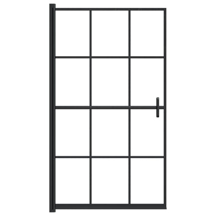 bruseafskærmning 80x140 cm sikkerhedsglas sort