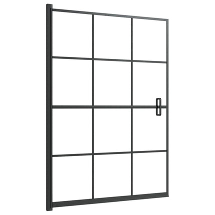 bruseafskærmning 100x140 cm sikkerhedsglas sort