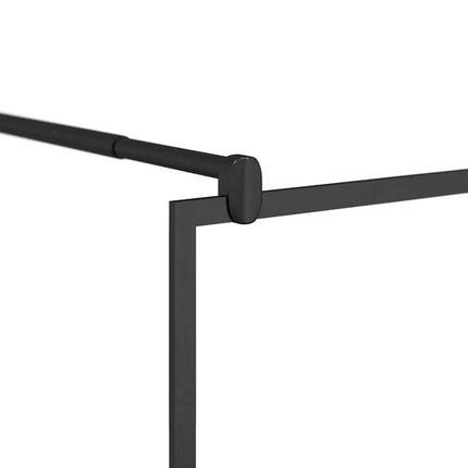 brusevæg 80x195 cm klart ESG-glas sort