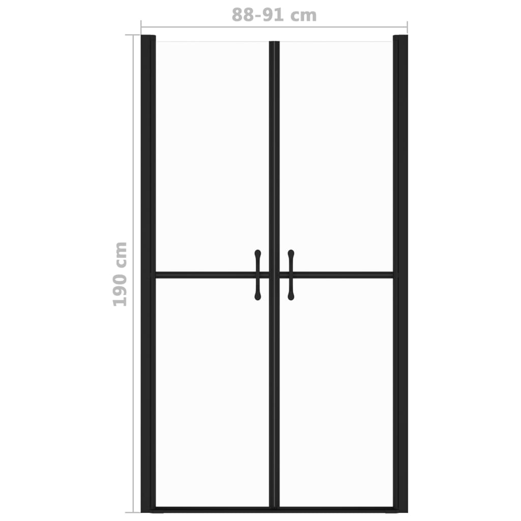 brusedør (88-91)x190 cm klart sikkerhedsglas