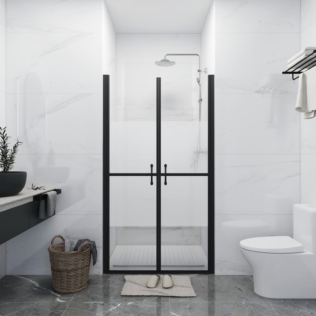 brusedør (88-91)x190 cm sikkerhedsglas delvist matteret