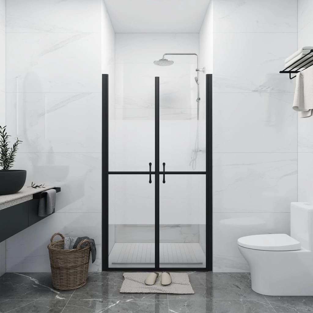 brusedør (93-96)x190 cm sikkerhedsglas delvist matteret