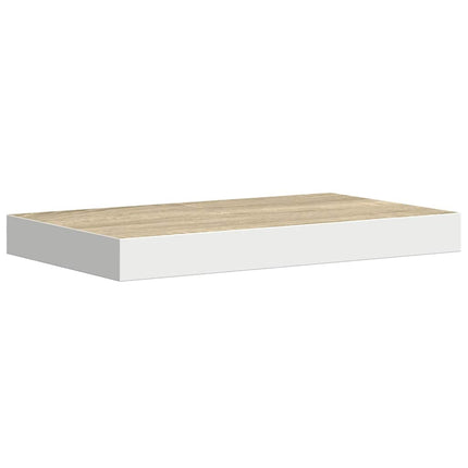 væghylder 4 stk. 50x23,5x3,8 cm MDF egetræsfarve og hvid
