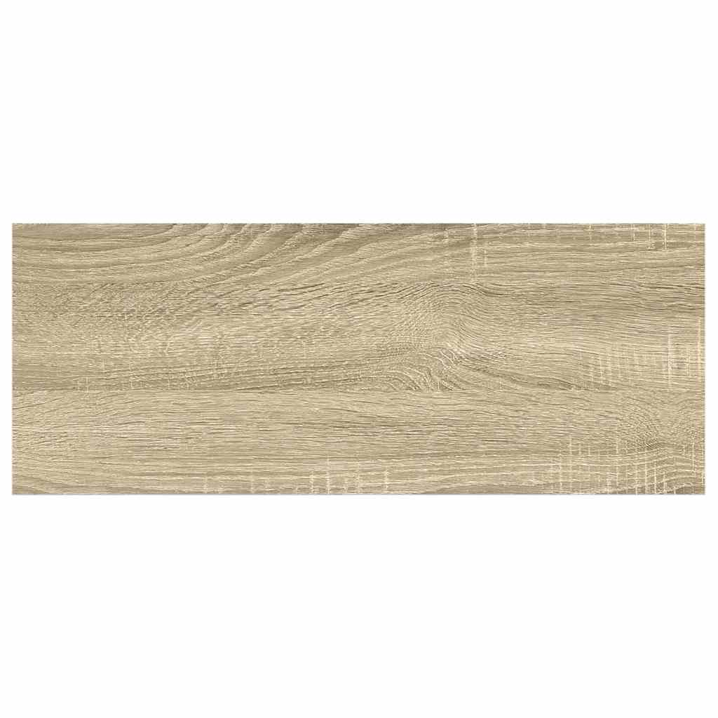 væghylde 60x23,5x3,8 cm MDF egetræsfarve og hvid