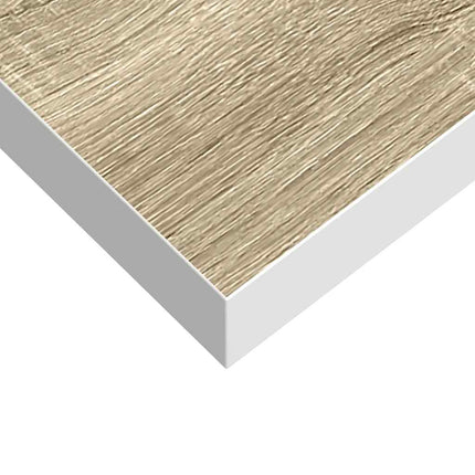 væghylde 60x23,5x3,8 cm MDF egetræsfarve og hvid