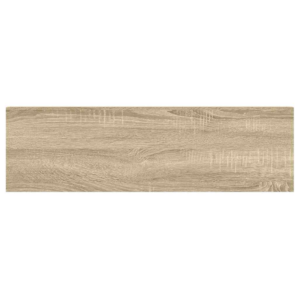 svævehylde 90x23,5x3,8 cm MDF egetræsfarve og hvid