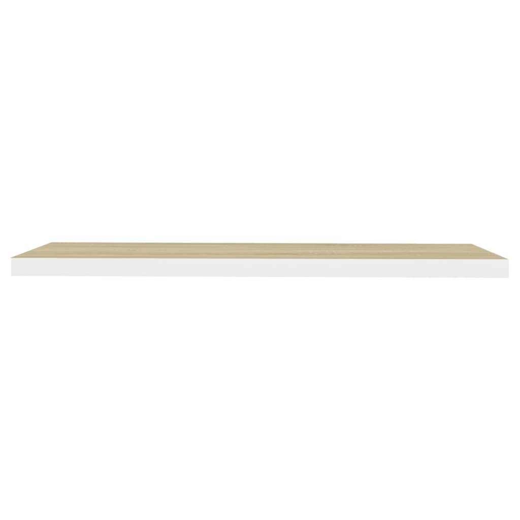 svævehylder 4 stk. 90x23,5x3,8 cm MDF egetræsfarve og hvid