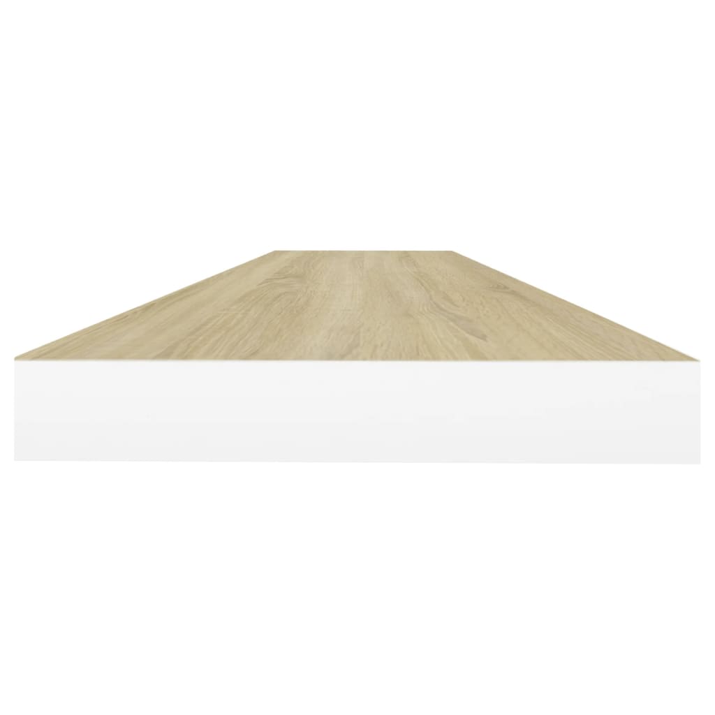 svævehylder 4 stk. 90x23,5x3,8 cm MDF egetræsfarve og hvid