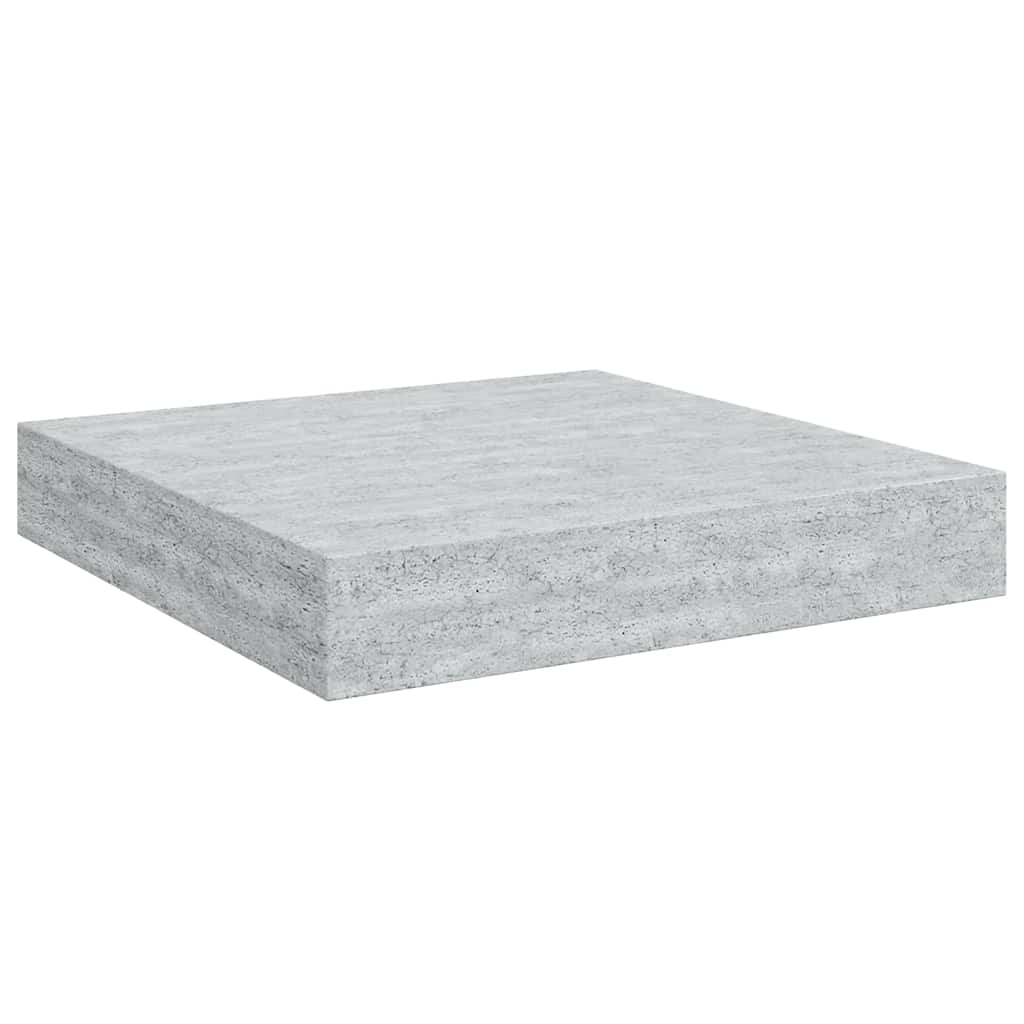 væghylder 4 stk. 23x23,5x3,8 cm MDF betongrå