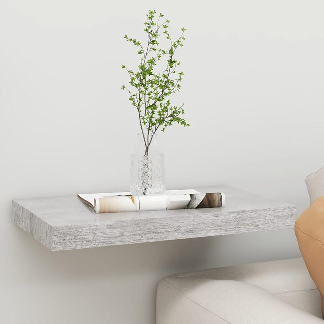 væghylde 50x23x3,8 cm MDF betongrå