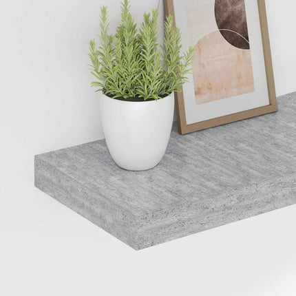 væghylder 2 stk. 50x23,5x3,8 cm MDF betongrå