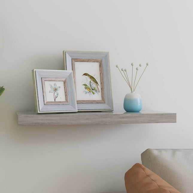 væghylde 60x23,5x3,8 cm MDF betongrå