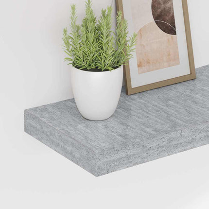 væghylder 2 stk. 60x23,5x3,8 cm MDF betongrå
