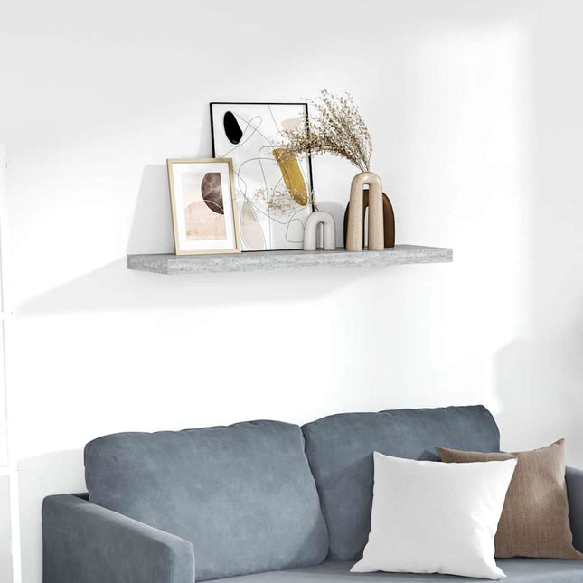 svævehylde 90x23,5x3,8 cm MDF betongrå